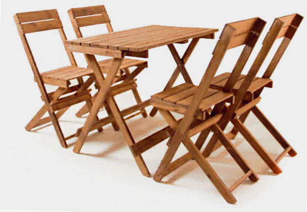 میز و صندلی تاشو چوبی